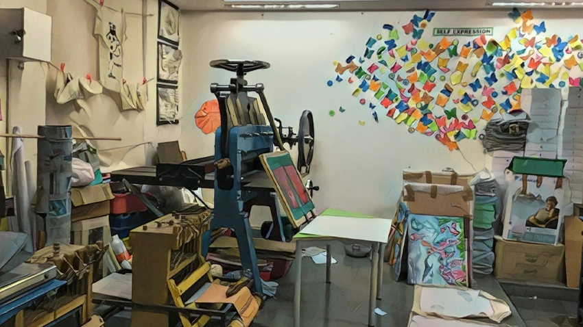  Paper recycling unit on campus